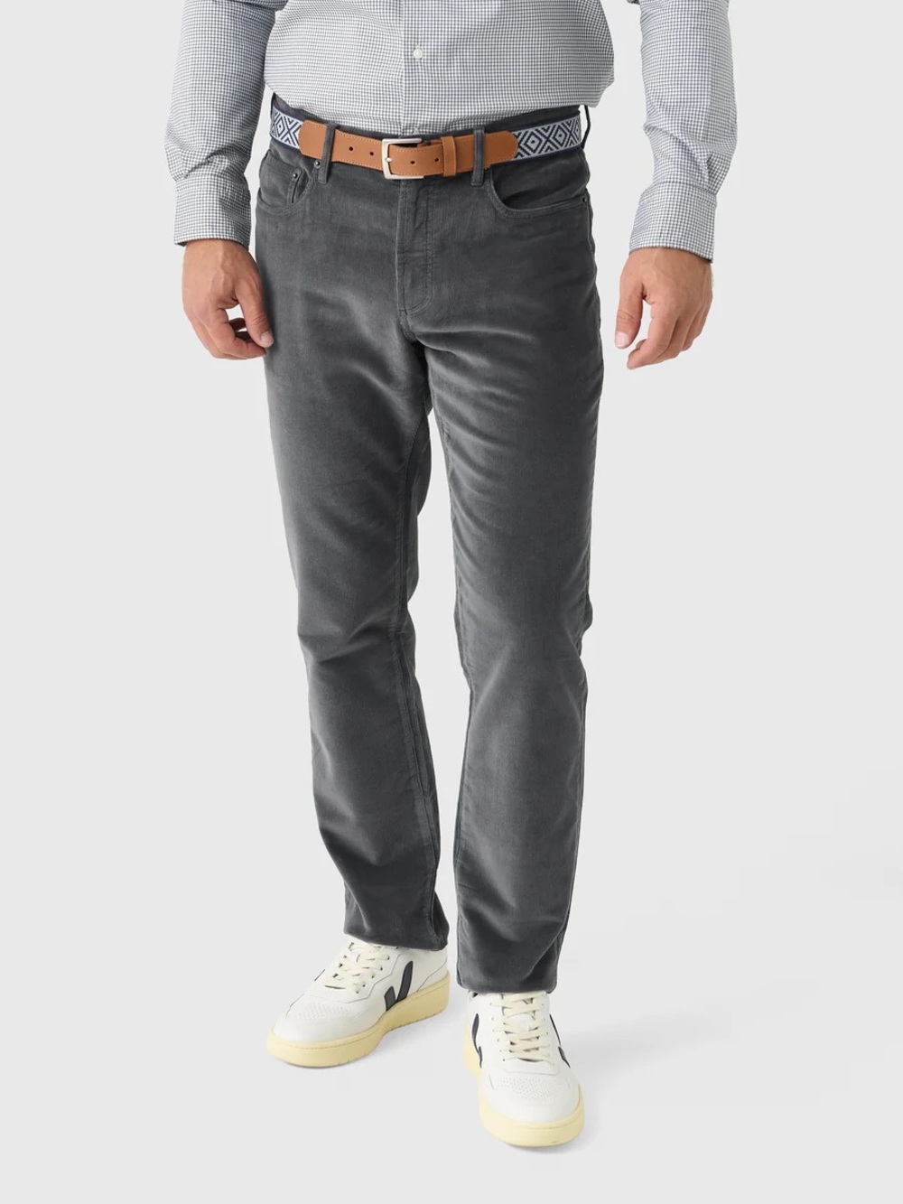 Faherty Men's Stretch Terry Corduroy 5-Pocket Pant Steel River